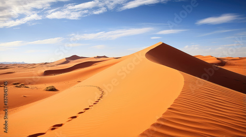 Majestic Desert Dunes Under Azure Skies