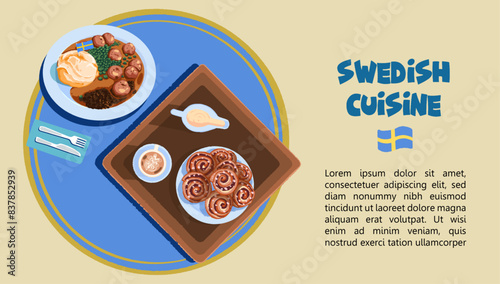SWEDISH CUISINE: KANELBULLAR & KÖTTBULAR. CINNAMON ROLL & MEATBALL