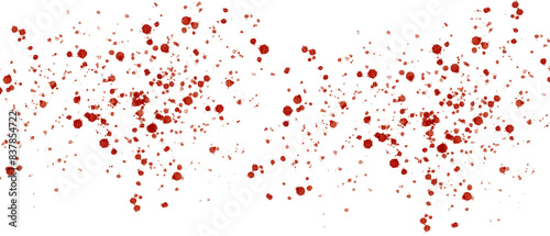 blood red splatters on white background, blood stains 