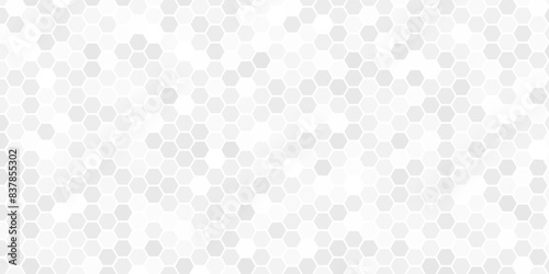 Honeycomb gray and white. Seamless pattern.