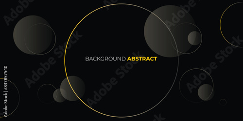 Abstract Vector Background Circle behind Dark Design. Realistic wallpaper with luxurious flowing lines. Elegant background for posters, websites, brochures, cards, banners, apps, etc