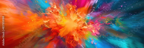 Vibrant Color Burst Abstract Background