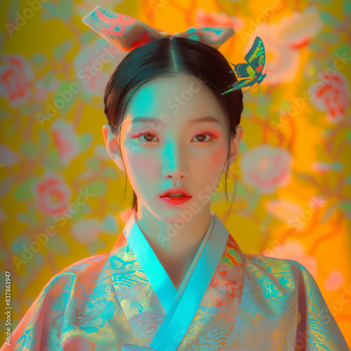 A young Korean woman explor...