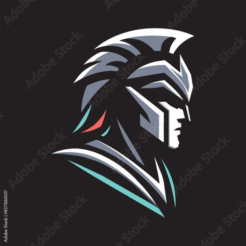 simple logo warrior vector illustration