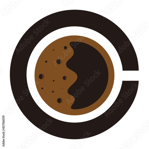 c for coffee artwork illustration good for t-shirt print