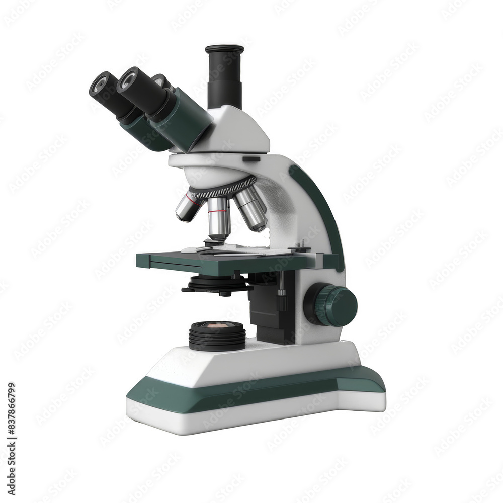 modern microscope, white background, transparent background, png. modern microscope, white background, transparent background, png.
