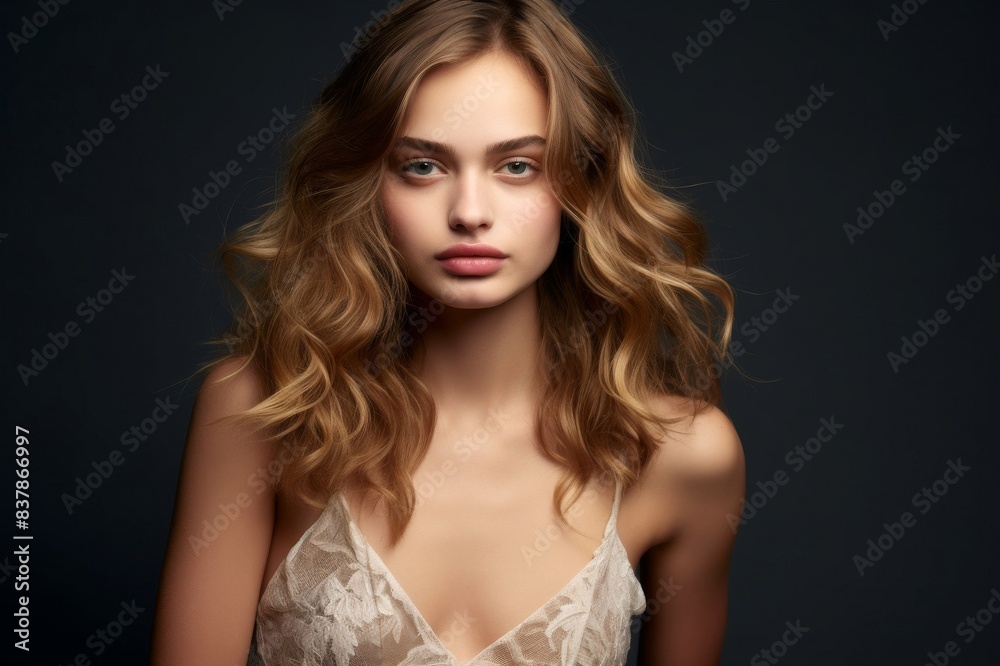 studio shot of a beautiful young woman studio shot of a beautiful young woman