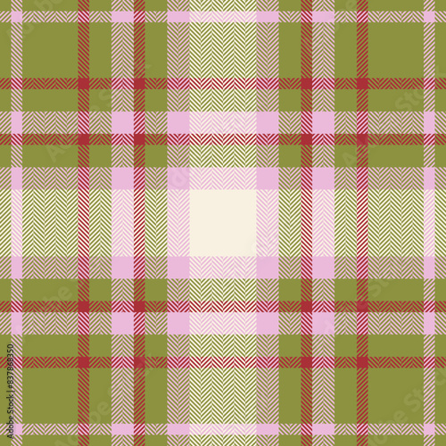 Plaid check pattern. Seamless fabric texture. Tartan textile print.