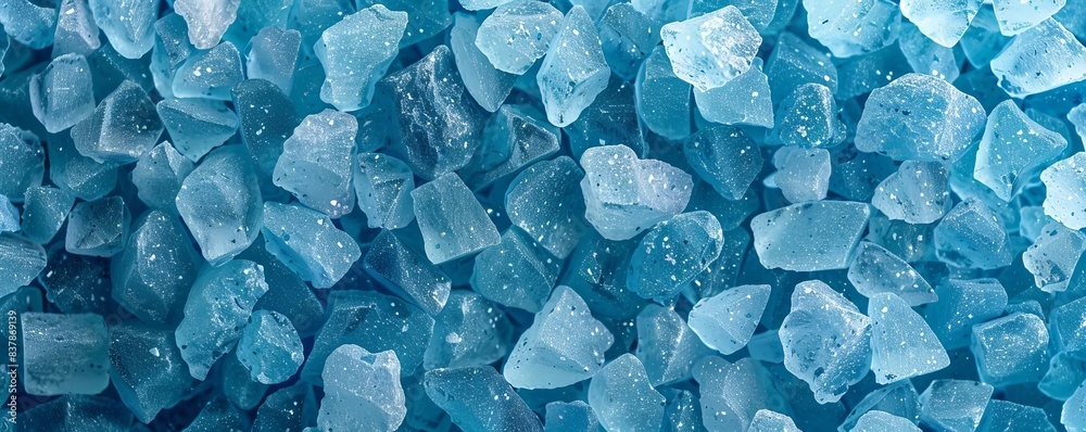 Closeup of light blue sea salt crystals Closeup of light blue sea salt crystals