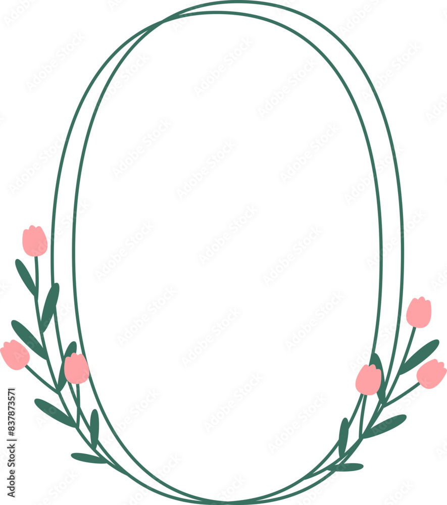 Fototapeta premium Frame with flowers icon