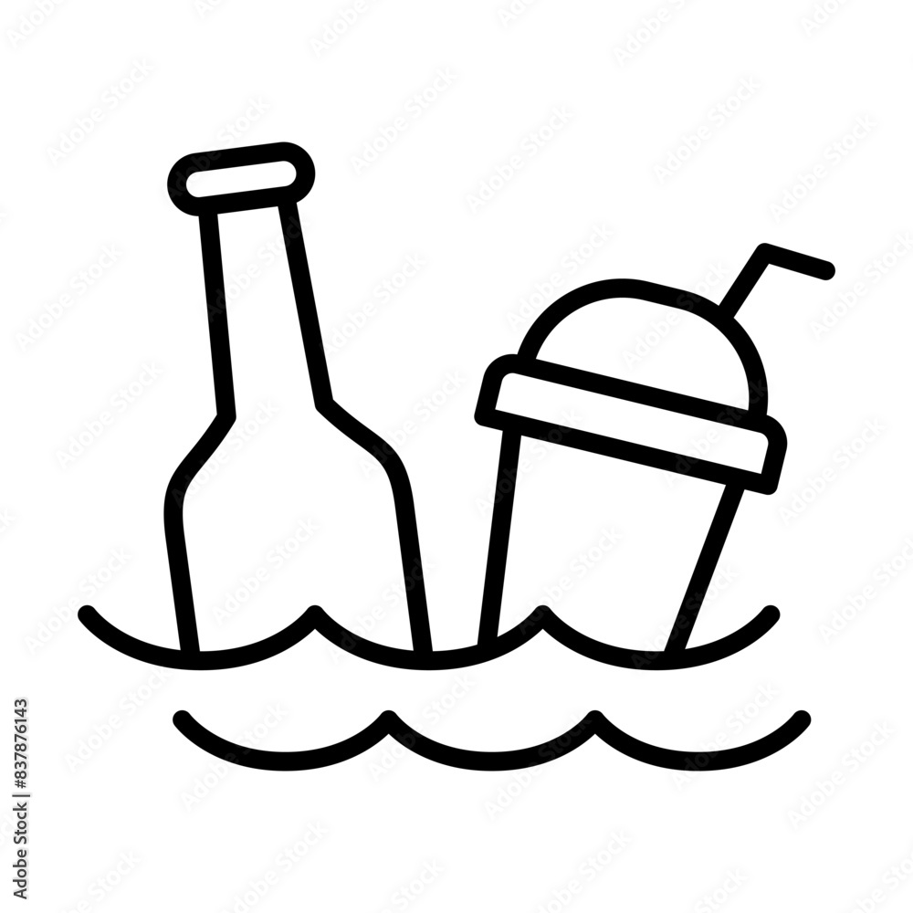Water pollution icon