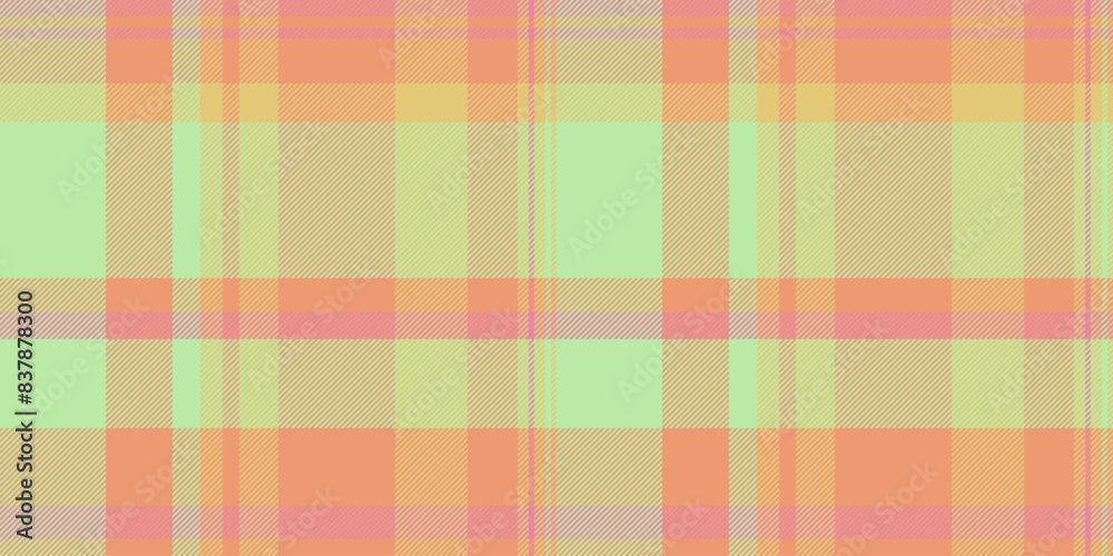 Flowing tartan texture check, robe vector seamless background. Subtle plaid fabric pattern textile in orange and light colors. Flowing tartan texture check, robe vector seamless background. Subtle plaid fabric pattern textile in orange and light colors.