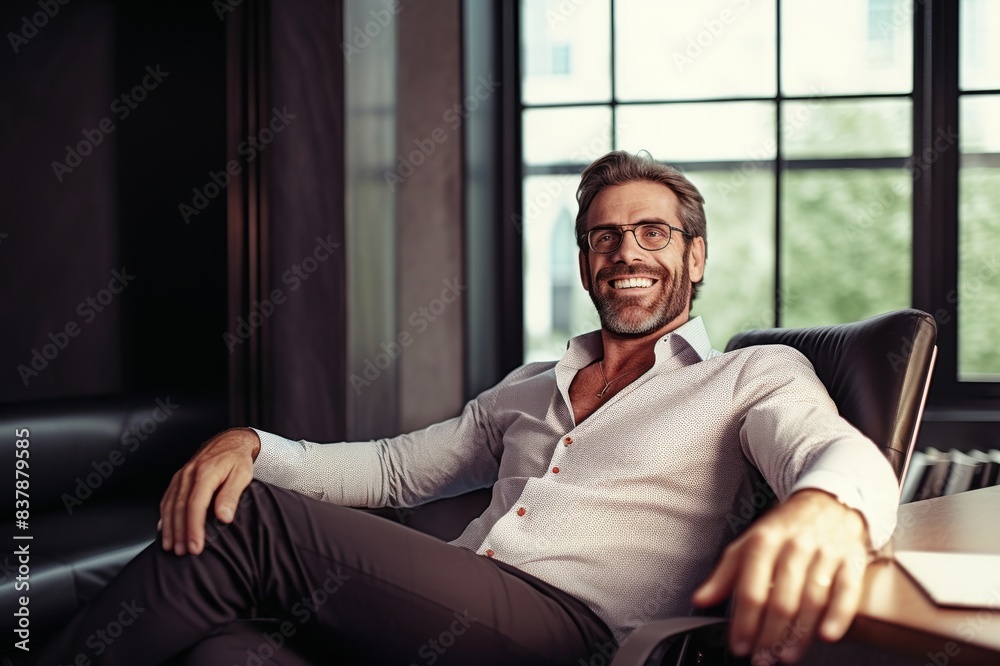 portrait of relaxed business man portrait of relaxed business man