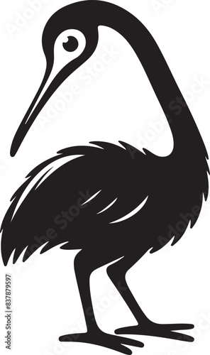 flightless silhouette Vector