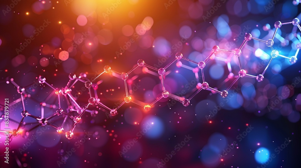 An eye-catching biotech background with geometric shapes in vibrant ...