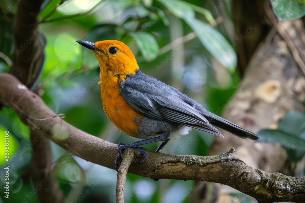 Orange-headed Thrush, Beautiful Bird in Thailand Orange-headed Thrush, Beautiful Bird in Thailand