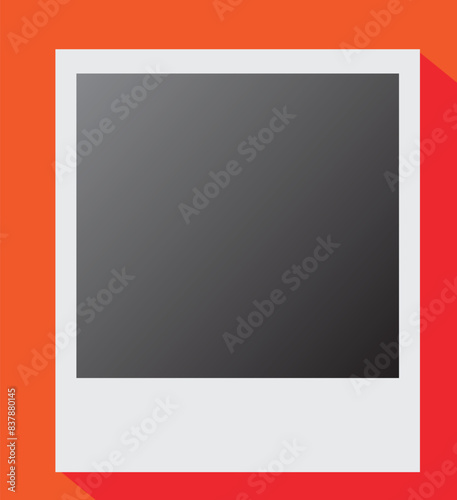 Realistic photo frames. Empty white photos frame vintage with adhesive tapes.Collection of vintage photo frames.Images.Polaroid photo frame set.