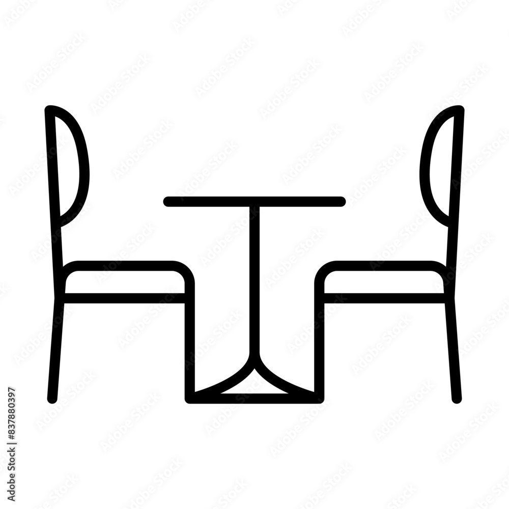 Coffee shop table icon Coffee shop table icon