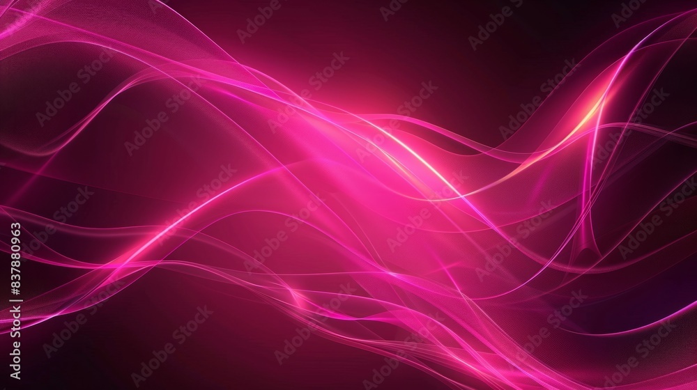 Fototapeta premium Abstract pink background with smooth lines and curves, creating an elegant and modern design element.