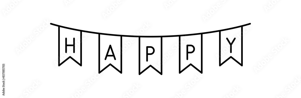 Happy bunting flag graphic backgroud Happy bunting flag graphic backgroud