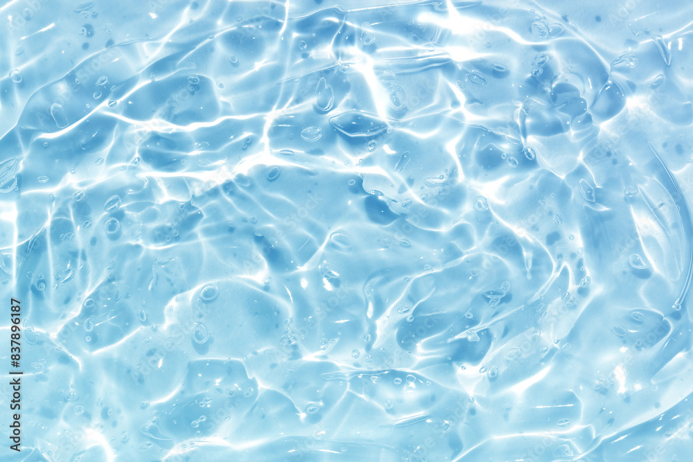 Obraz premium 水 ジェル 波 青 夏 テクスチャ 背景