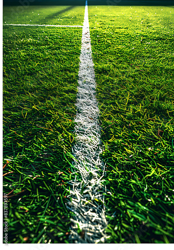campo de fútbol verde con líneas blancas, ilustración vectorial