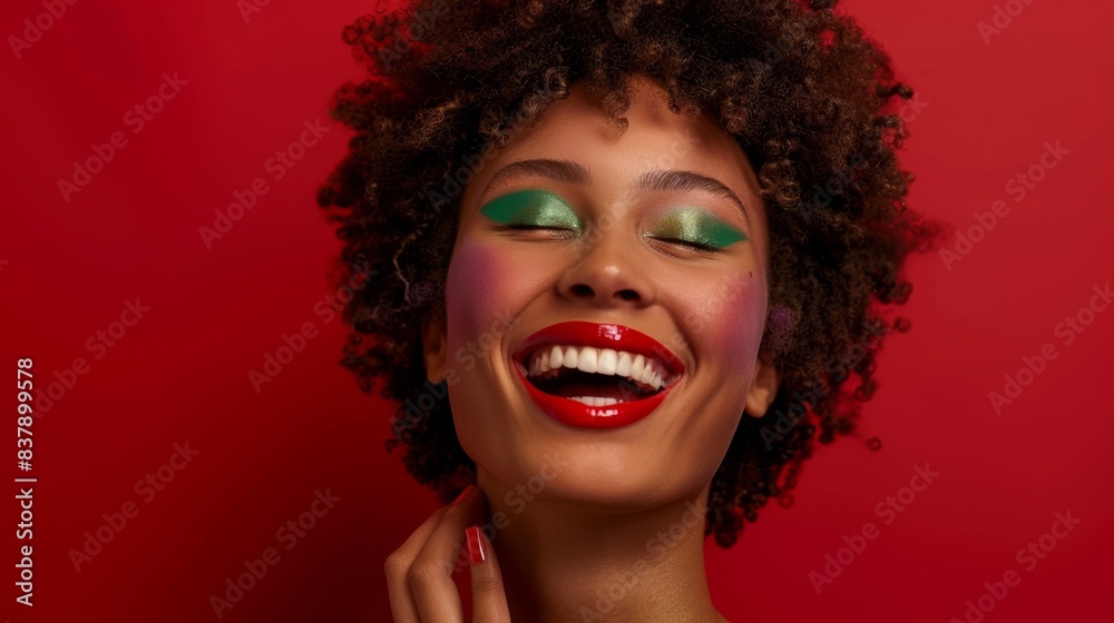 Fototapeta premium The joyful makeup style