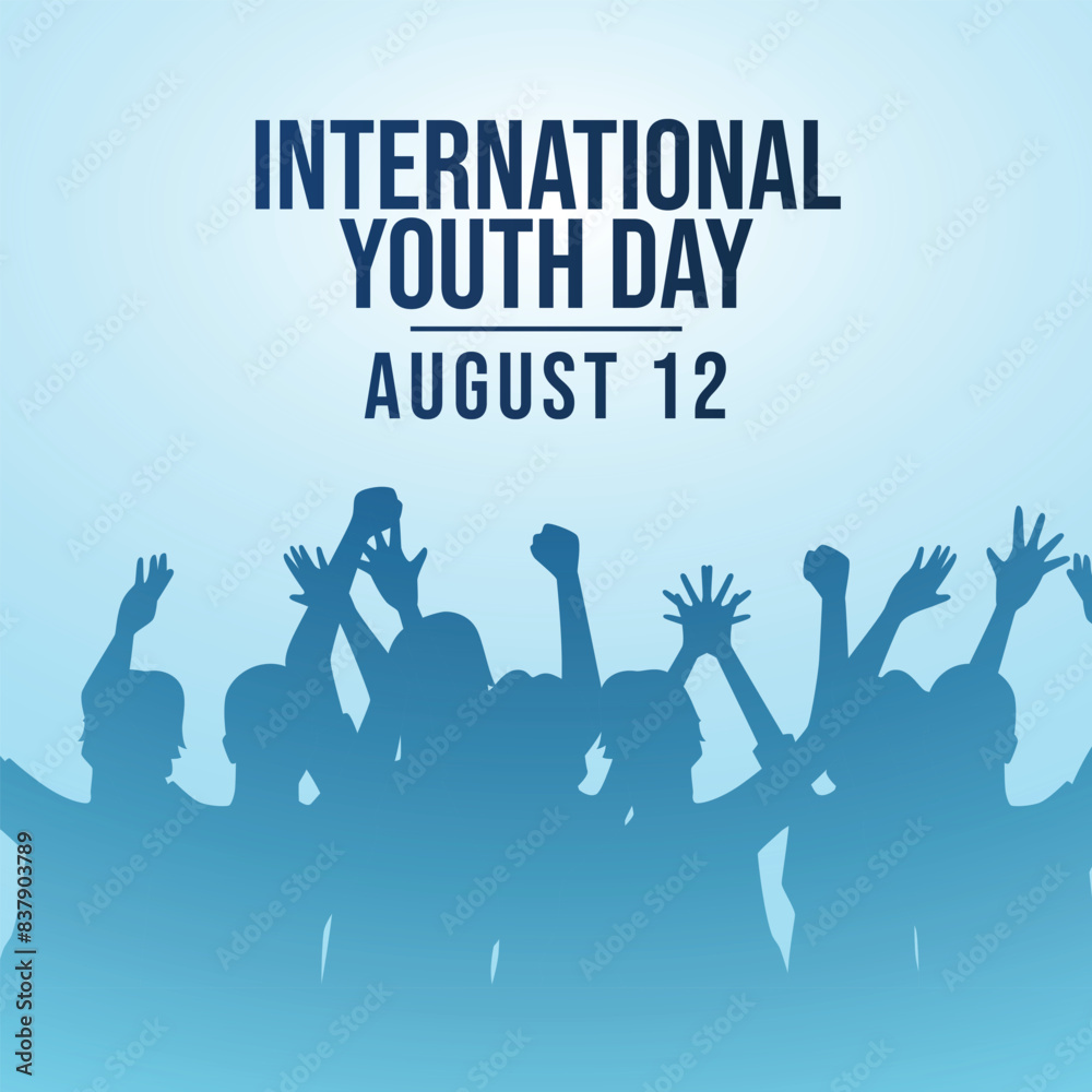 vector graphic of International Youth Day ideal for International Youth Day celebration. vector graphic of International Youth Day ideal for International Youth Day celebration.
