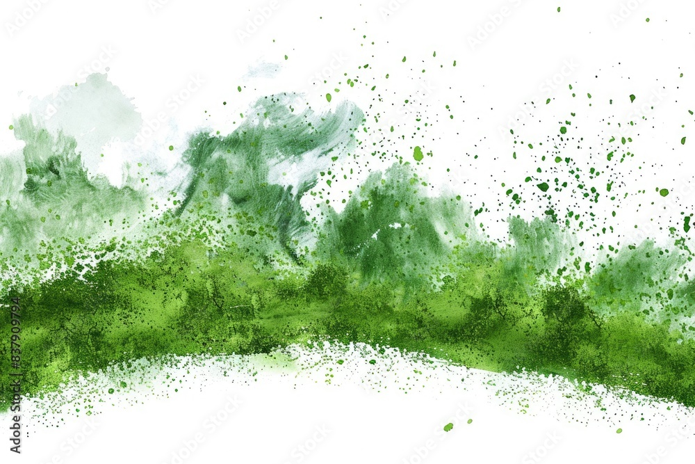 Superfood Algae Powder. Healthy Organic Supplement Illustration Superfood Algae Powder. Healthy Organic Supplement Illustration