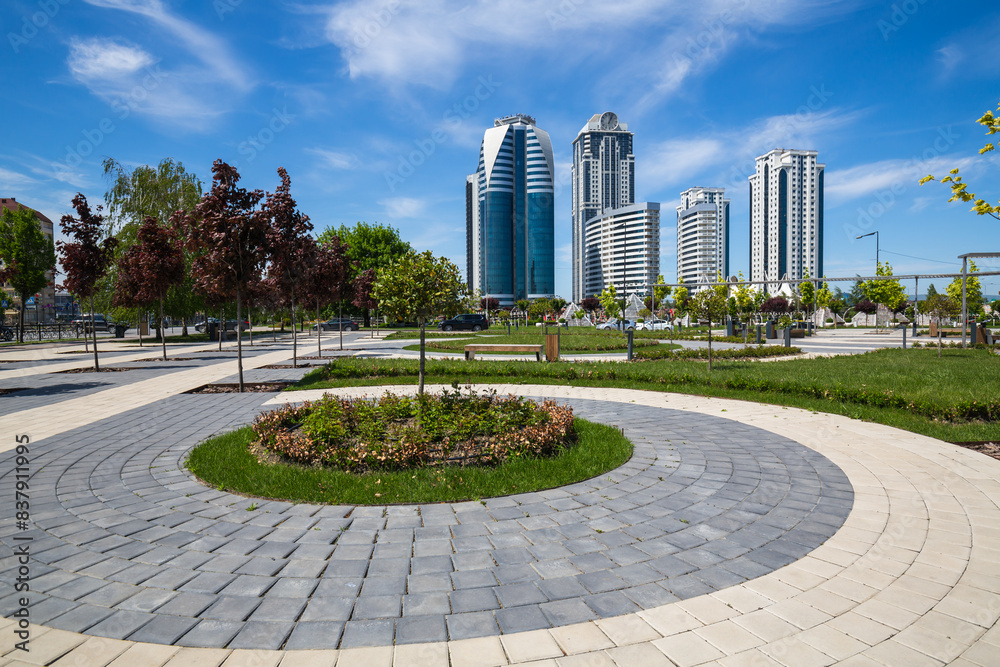Obraz premium Skyscrapes of Grozny City, Chechnya