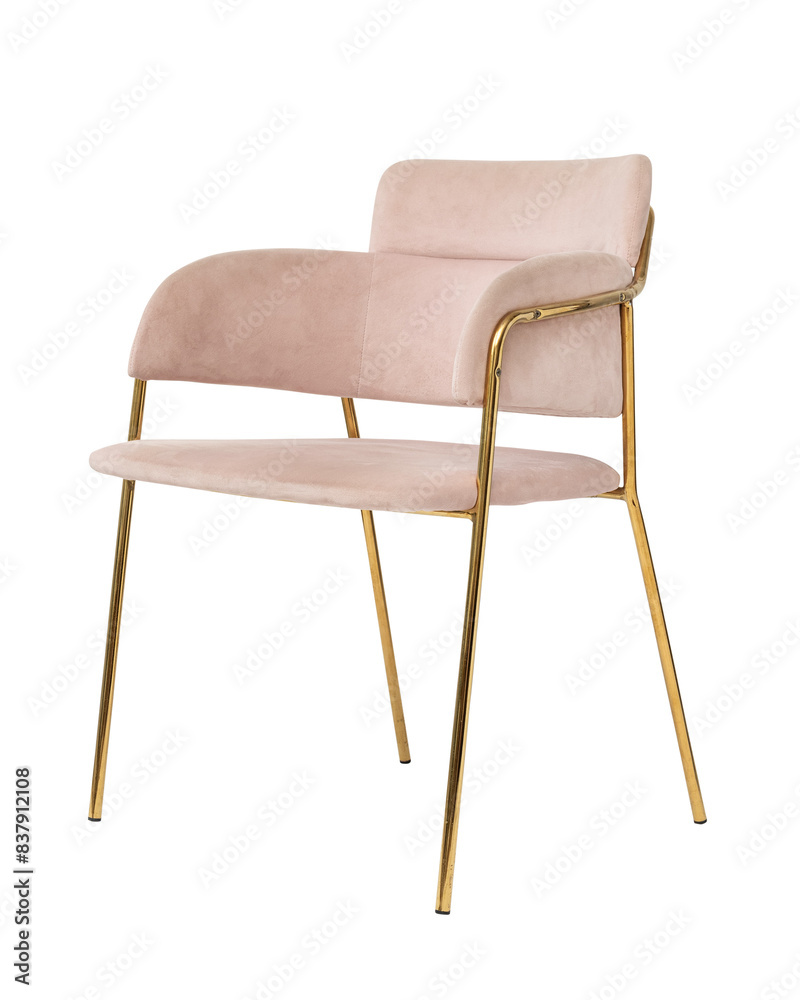 Pink velvet chair png mockup modern chic design Pink velvet chair png mockup modern chic design
