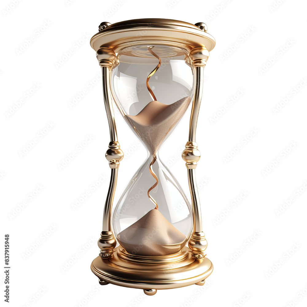 Vintage Hourglass with Sand Timer, Representing the Passage of Time in ...