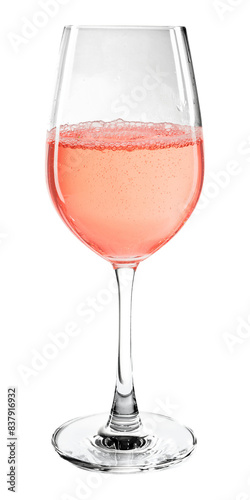 Valokuva Rose wine png in a  glass