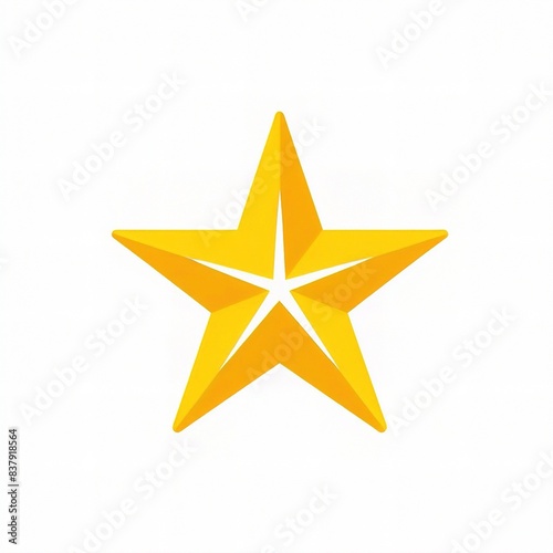 golden star on white background