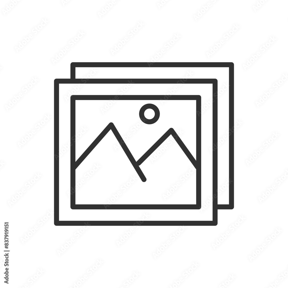 Photos, linear icon. Line with editable stroke Photos, linear icon. Line with editable stroke