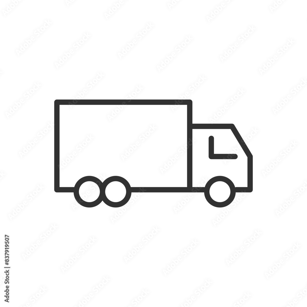 Truck, linear icon. Line with editable stroke Truck, linear icon. Line with editable stroke