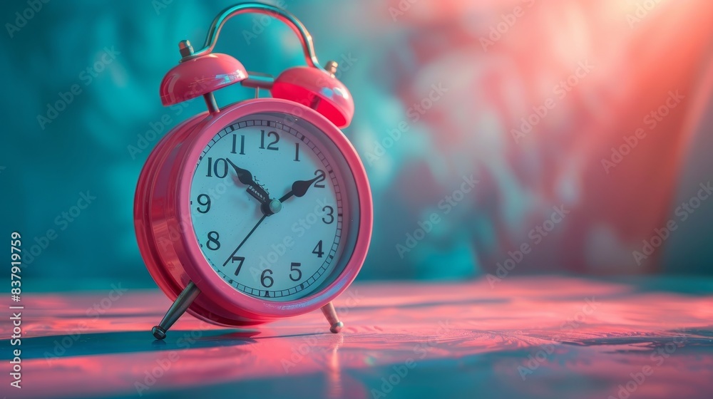Artistic close-up of a Magenta clock on a Aquamarine backdrop, isolated background, with studio lighting highlighting its details Artistic close-up of a Magenta clock on a Aquamarine backdrop, isolated background, with studio lighting highlighting its details
