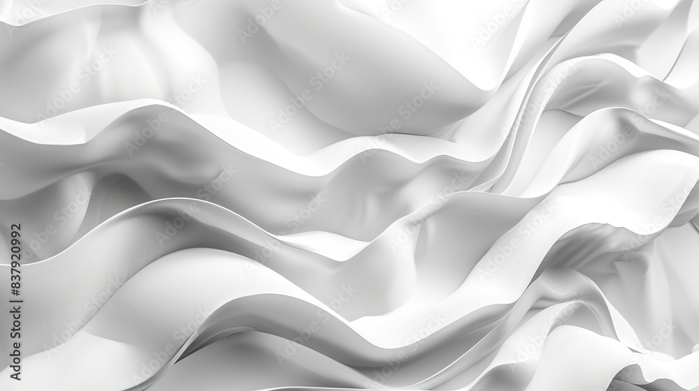 Obraz premium Abstract White Wavy Texture Background