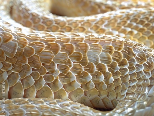  snake's shed skin, highlighting the scale patterns and the texture of the translucent, papery material. hd photography --ar 4:3 Job ID: 5f6017ef-90b7-4b14-b62a-d94941fd5d15 photo