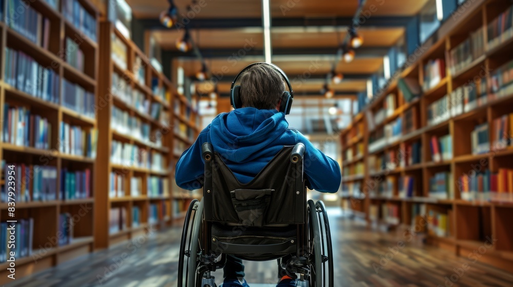 Obraz premium The Student in Wheelchair