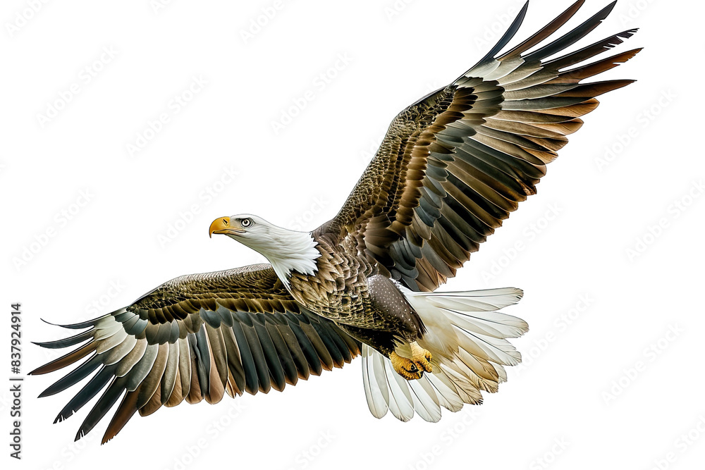 Close Up Of White Eagle Flying On Transparent Background Close Up Of White Eagle Flying On Transparent Background