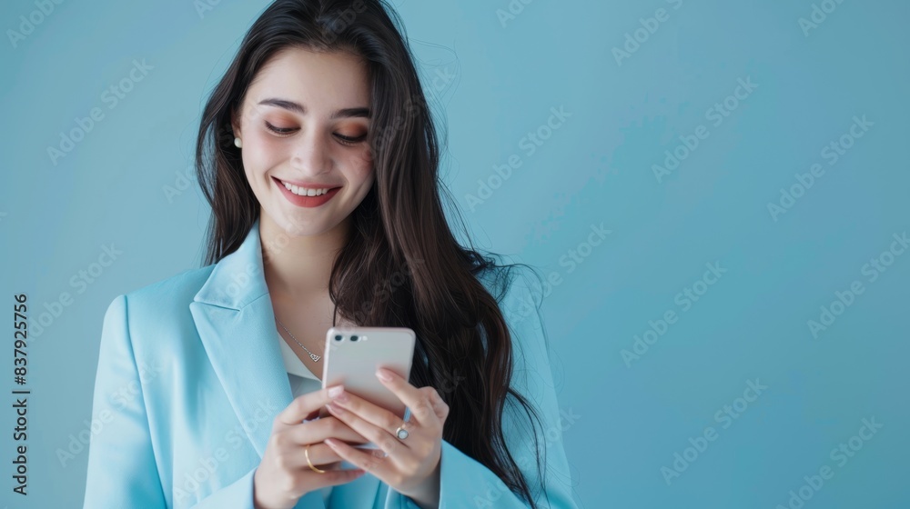 The Woman Using Phone The Woman Using Phone
