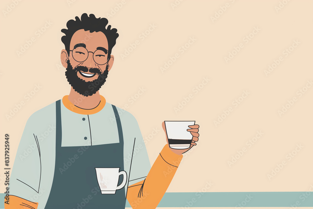Barista serving a coffee at coffee shop Barista serving a coffee at coffee shop