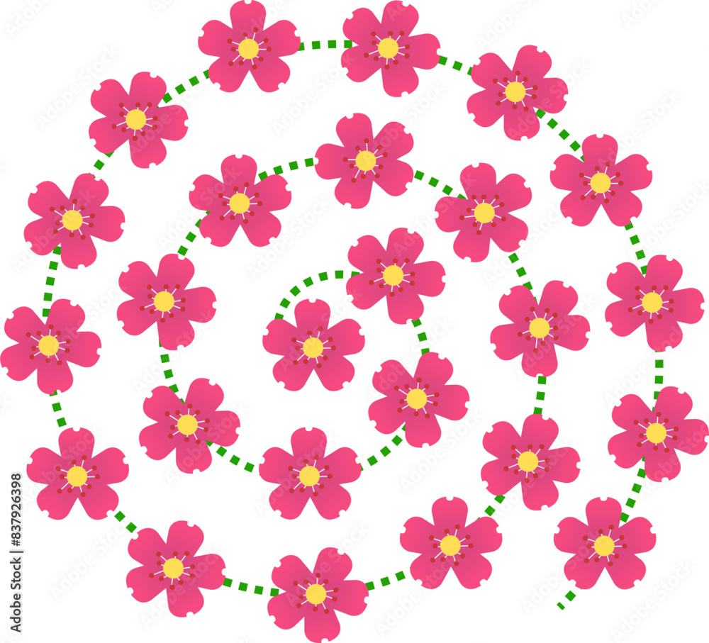 Flower in concentric circle vector images or clipart for project or background Flower in concentric circle vector images or clipart for project or background