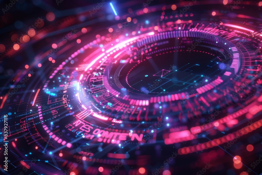 Obraz premium Abstract background data flow on futuristic technology.
