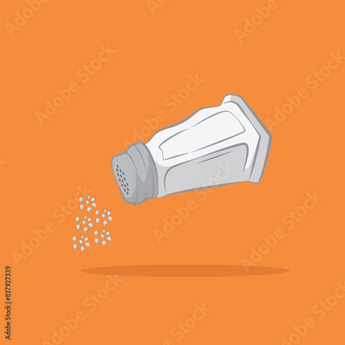 Sprinkling salt vector illustration