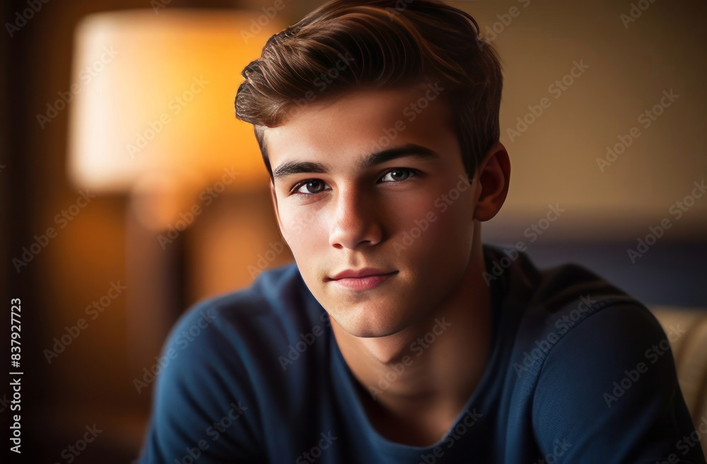 Capturing a moment of serene confidence, this portrait showcases striking features and depth of emotion Capturing a moment of serene confidence, this portrait showcases striking features and depth of emotion