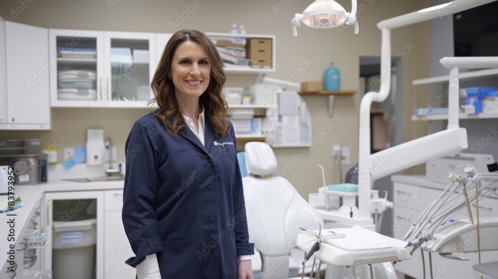 Fototapeta premium The dentist in dental clinic