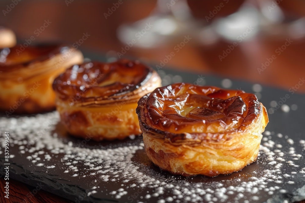 pastle de nata, sweet pastry --ar 3:2 Job ID: c547077a-c035-4c51-b136-03f797ea80fe