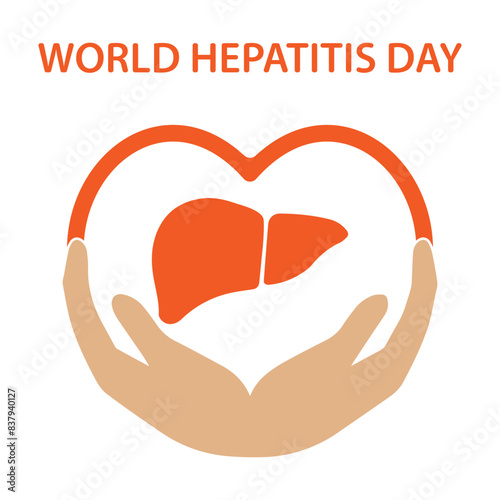 World Hepatitis Day. Icon,logo.  Vector illustration